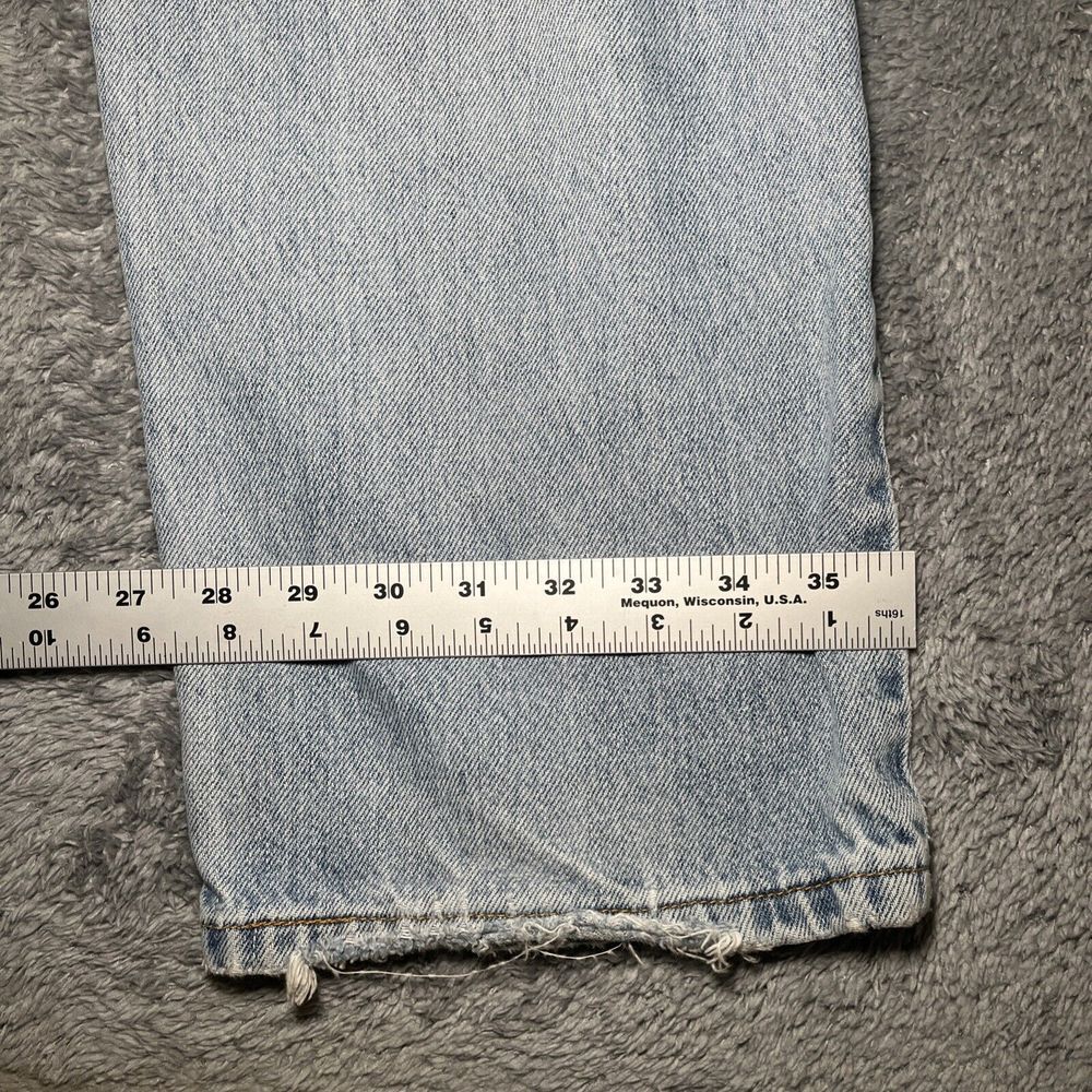 Levi's Regular Fit 505 Mens SZ W36 L30 Denim Jeans Light Blue Wash Straight Fit - Picture 11 of 12